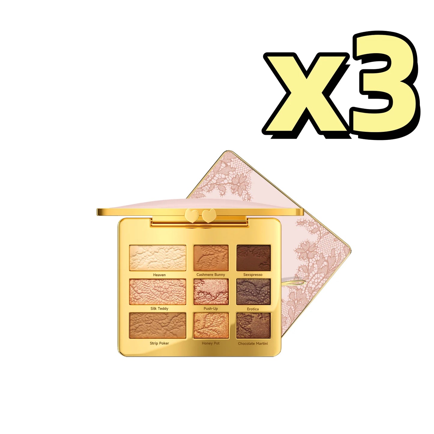 9 Color Eyeshadow Palette Easy Blend Natural Look Buildable Coverage Beauty Eye Contour Portable Durable Eyeshadow Makeup Powder Peaceful Pleasures Health and Wellness 12g Boxed X 3PCS