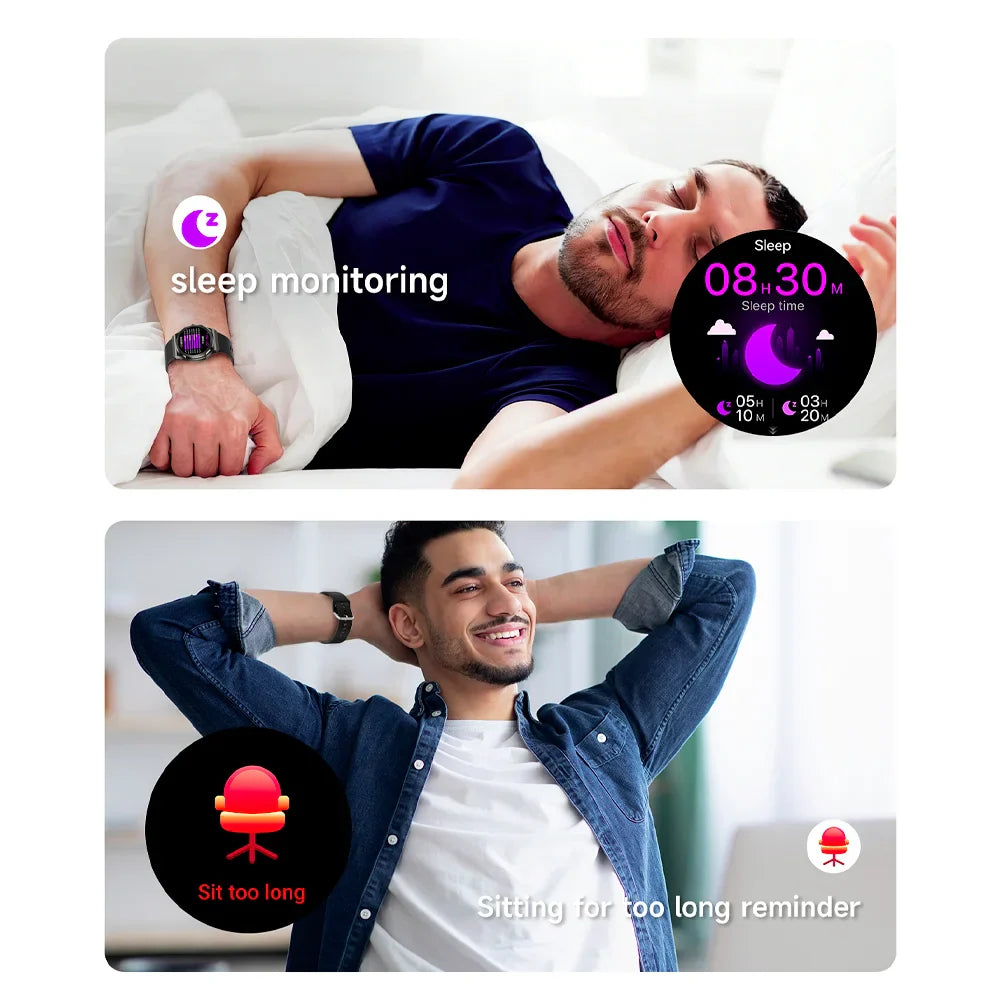 Rollstimi Smart Watch 1.27" AMOLED BT 5.3 Calling & LED Light