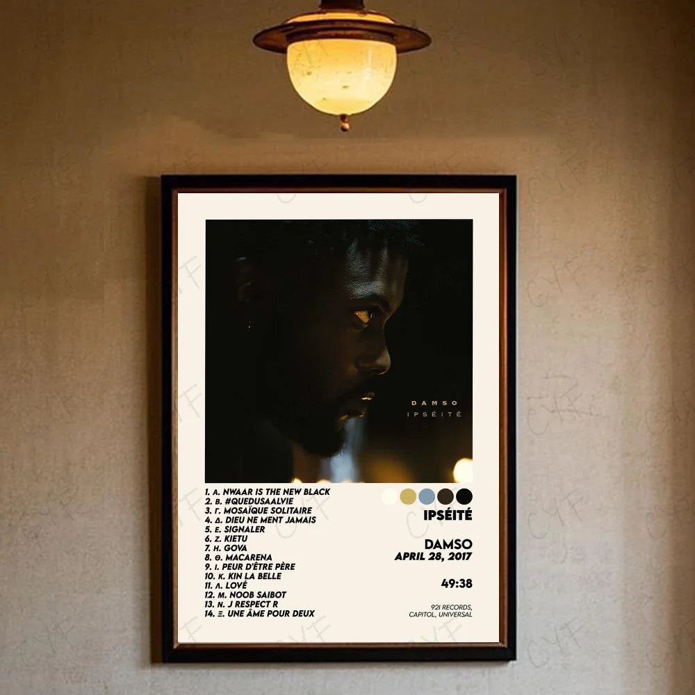 D-Damso Qalf Rapper Poster HD art sticky wall waterproof home living room bedroom bar aesthetic decoration Peaceful Pleasures Health and Wellness
