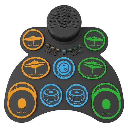 Hand Roll Electronic Drum Built-in Charging Folding Silicone Portable Peaceful Pleasures Health and Wellness