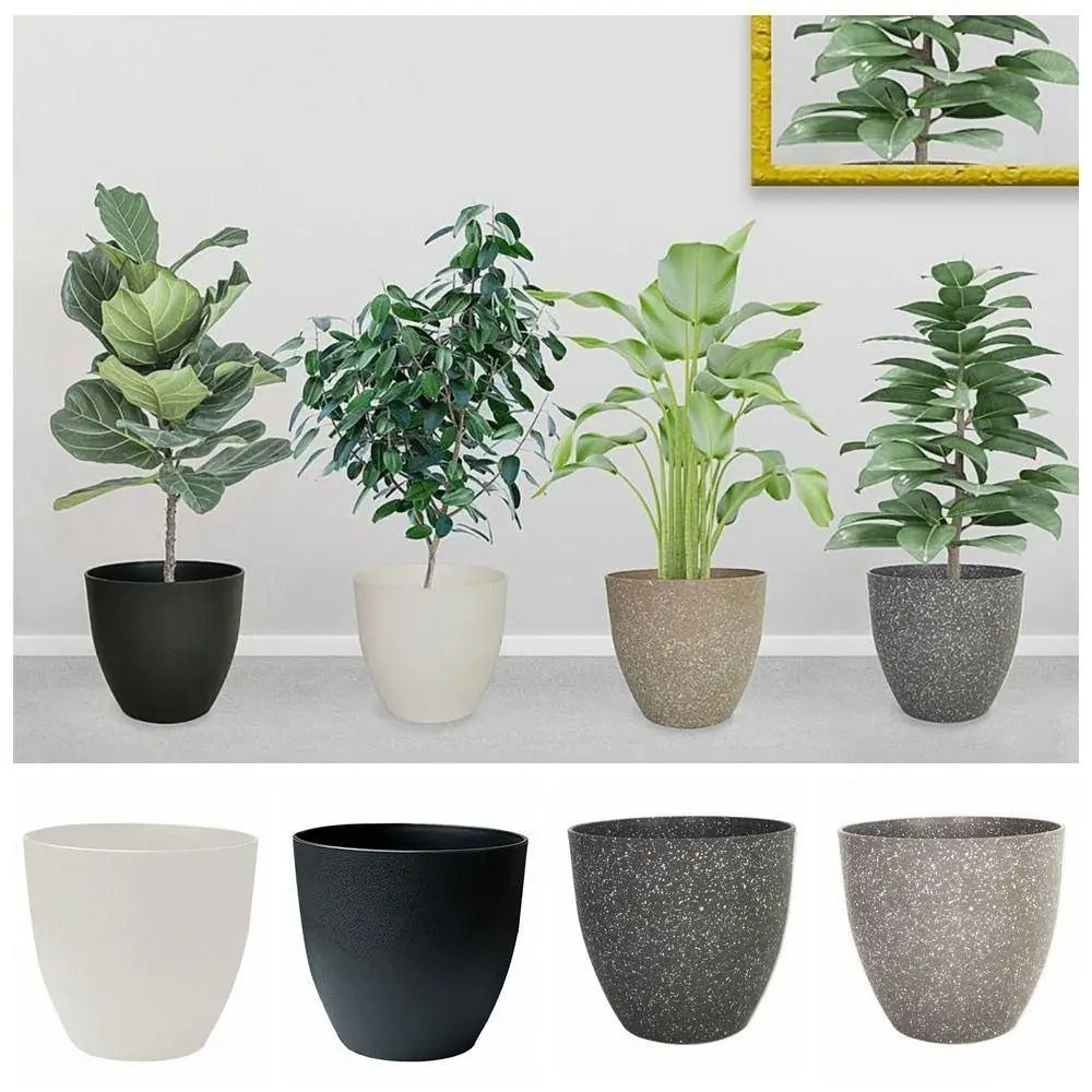 Creative Plastic Bonsai Flowerpot Large-capacity Frosted Balcony Plant Pot Imitation Stone Succulent Flowerpot for Home Peaceful Pleasures Health and Wellness