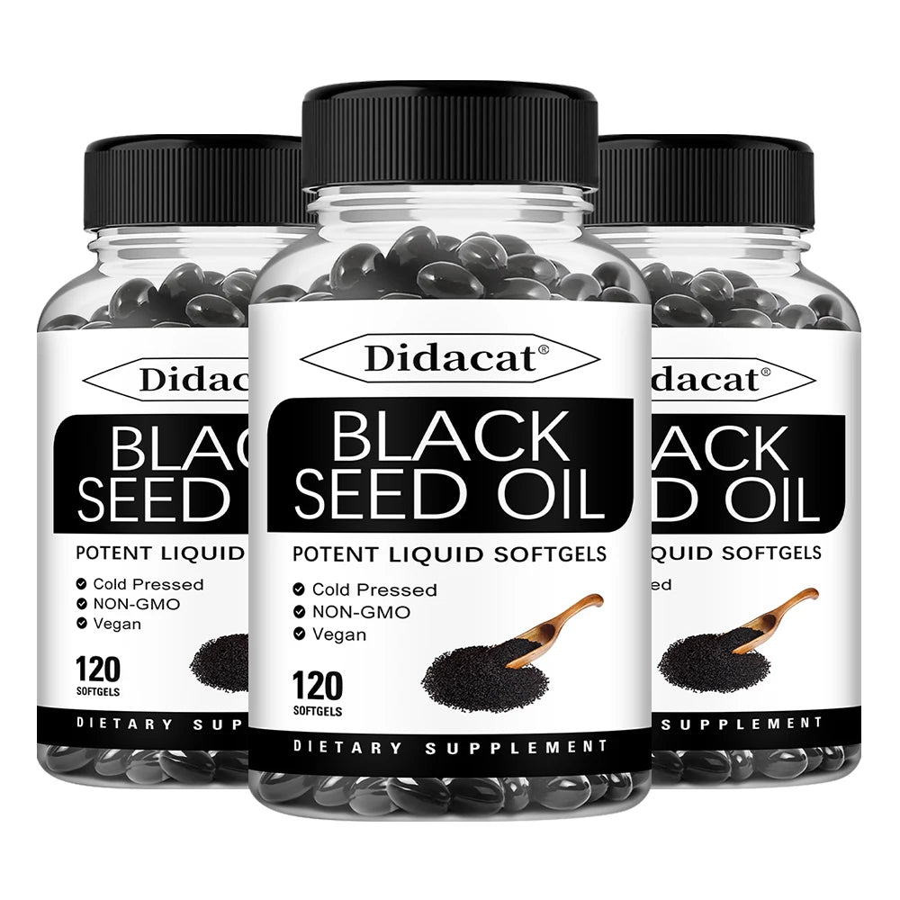 Black Cumin Seed Oil 1000mg Softgels – Skin Hair Immune Support