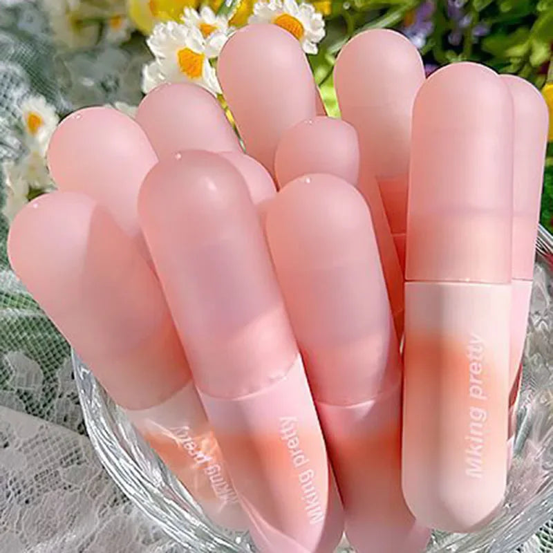 ZYXUAQIR Peach Pink Matte Liquid Lipstick | Velvet Lip Gloss