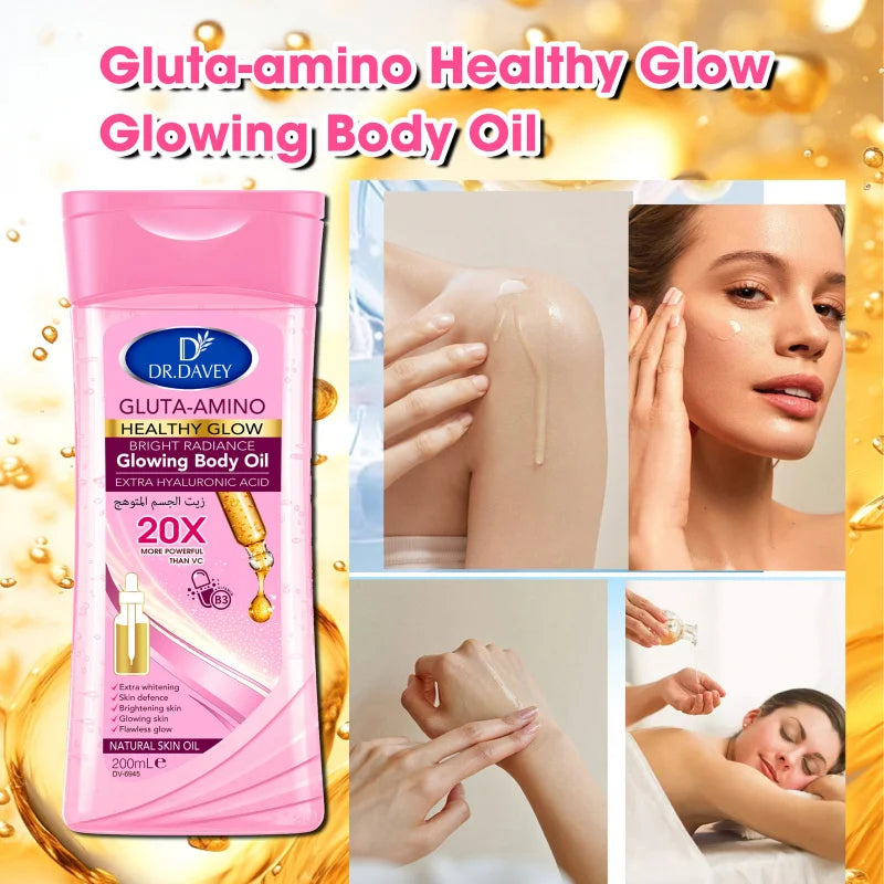 DR.DAVEY Gluta-Amino Body Oil 200ml – Moisturizing Skin Oil