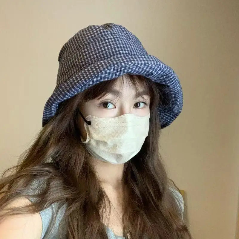 Women's Plaid Bucket Hat | UV Shield Breathable Summer Sun Cap