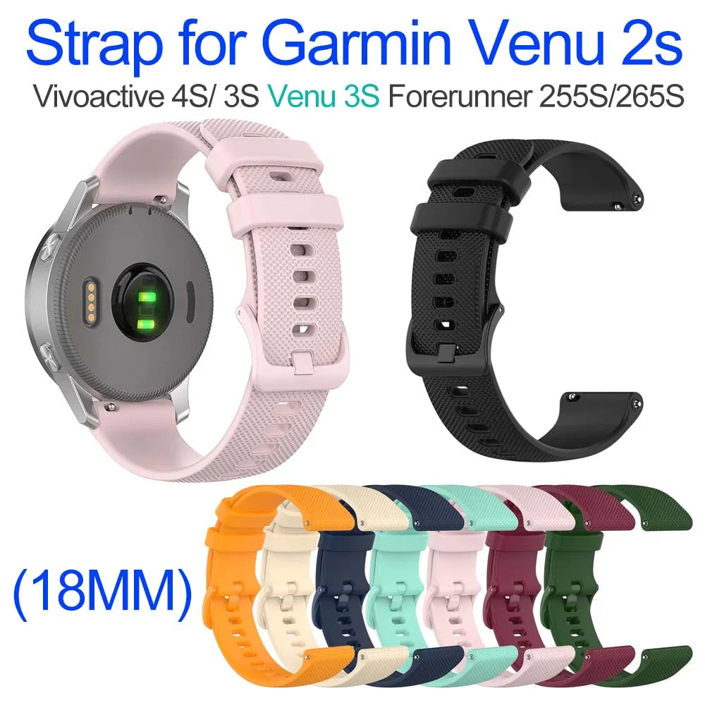 18mm Silicone Watch Band – Garmin, Fossil & Huawei Strap Peaceful Pleasures Health and Wellness
