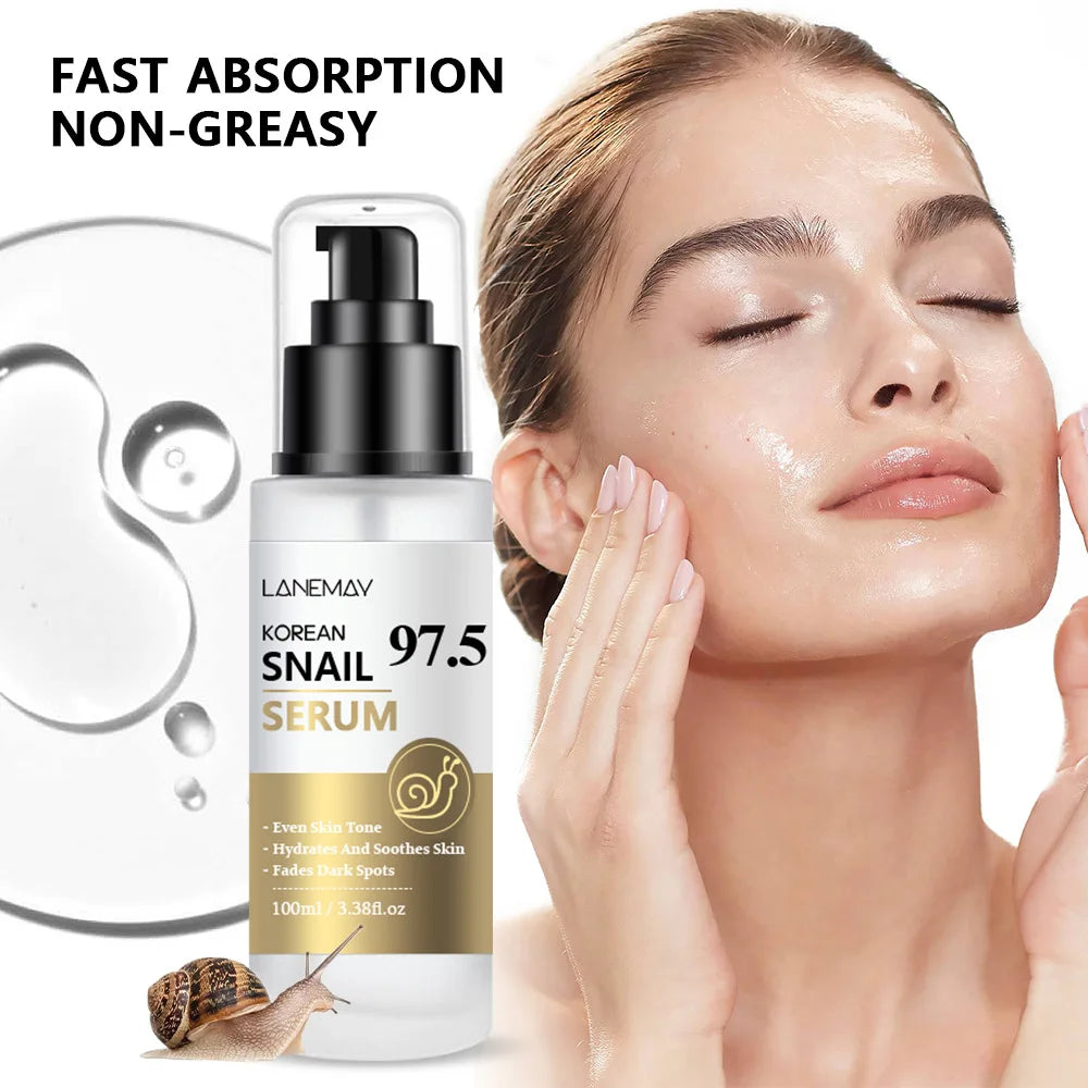 Lanemay Snail Essence Face Serum – Hydrating & Brightening 100ml