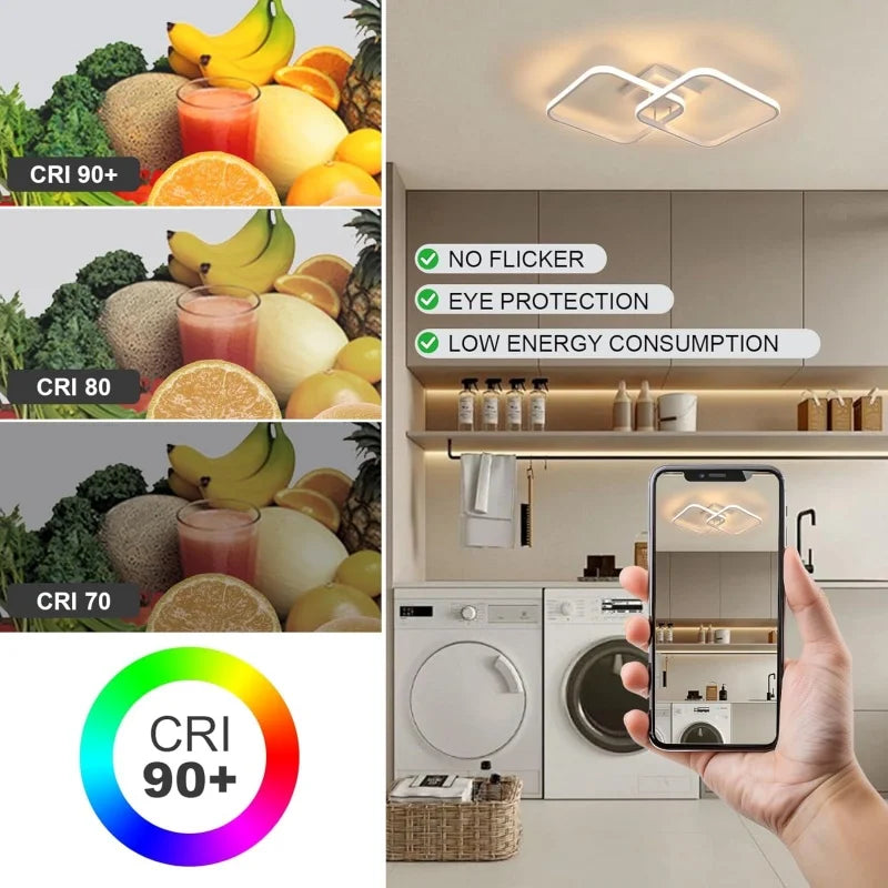 RUNTOIN Modern LED Ceiling Light | Hallway, Office & Home
