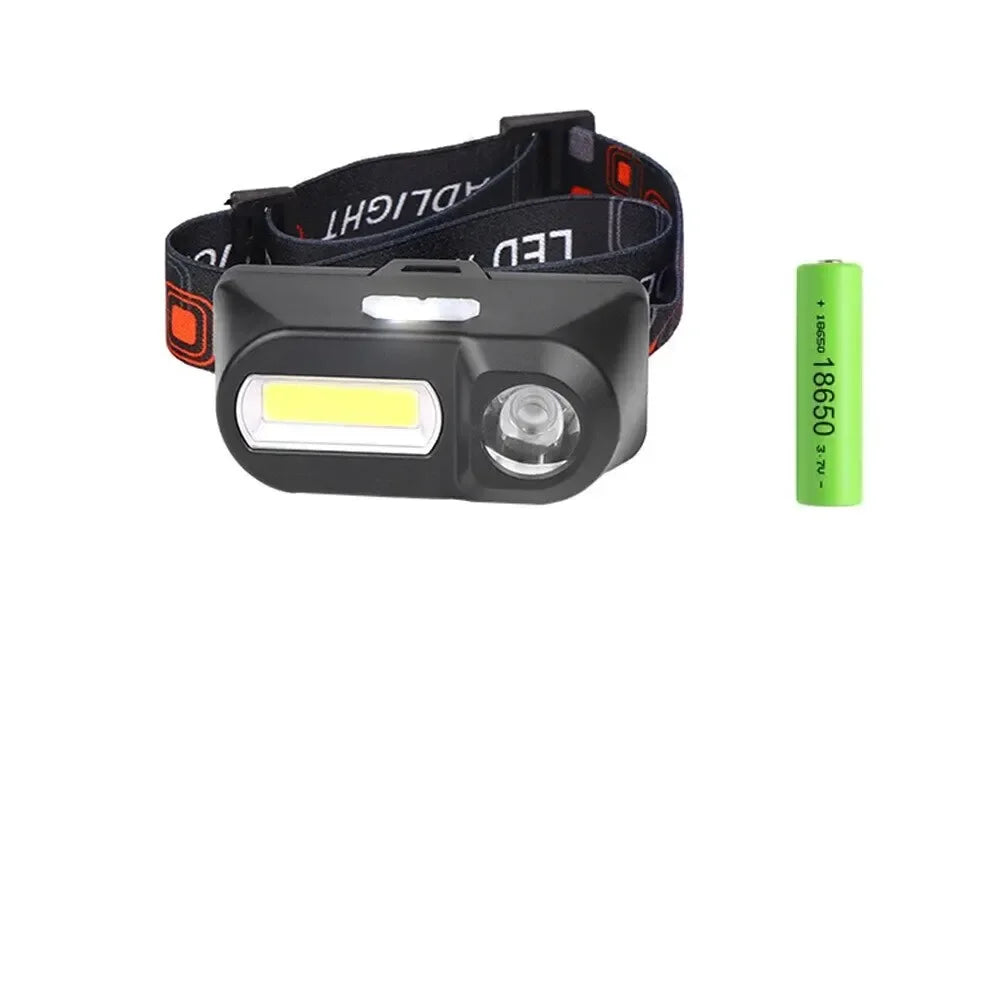 ESMARTER COB LED Headlamp USB Rechargeable Waterproof 3 Modes