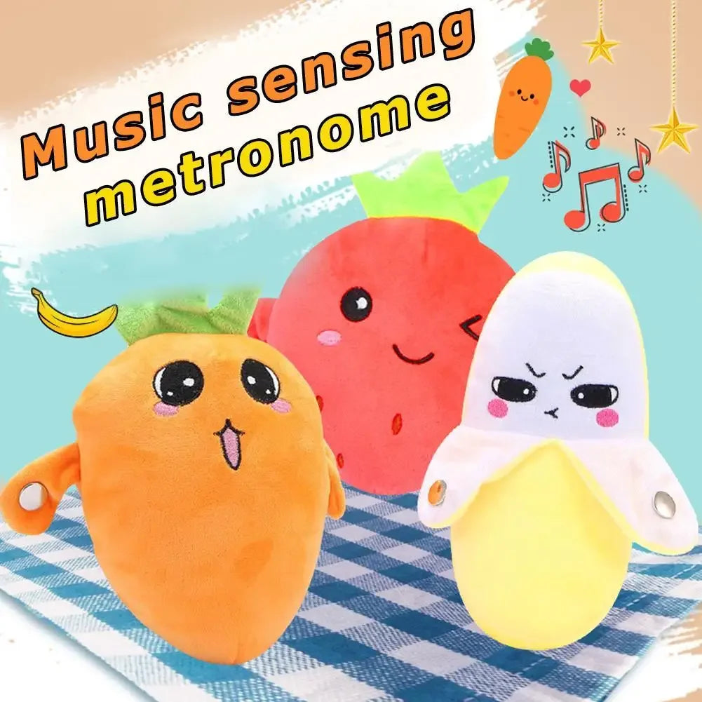 Creative Peculiar Music Rhythm Parent-child Interactive Plush Doll Banana Fruit Induction Toy Cultivate Music Perception Ability Peaceful Pleasures Health and Wellness
