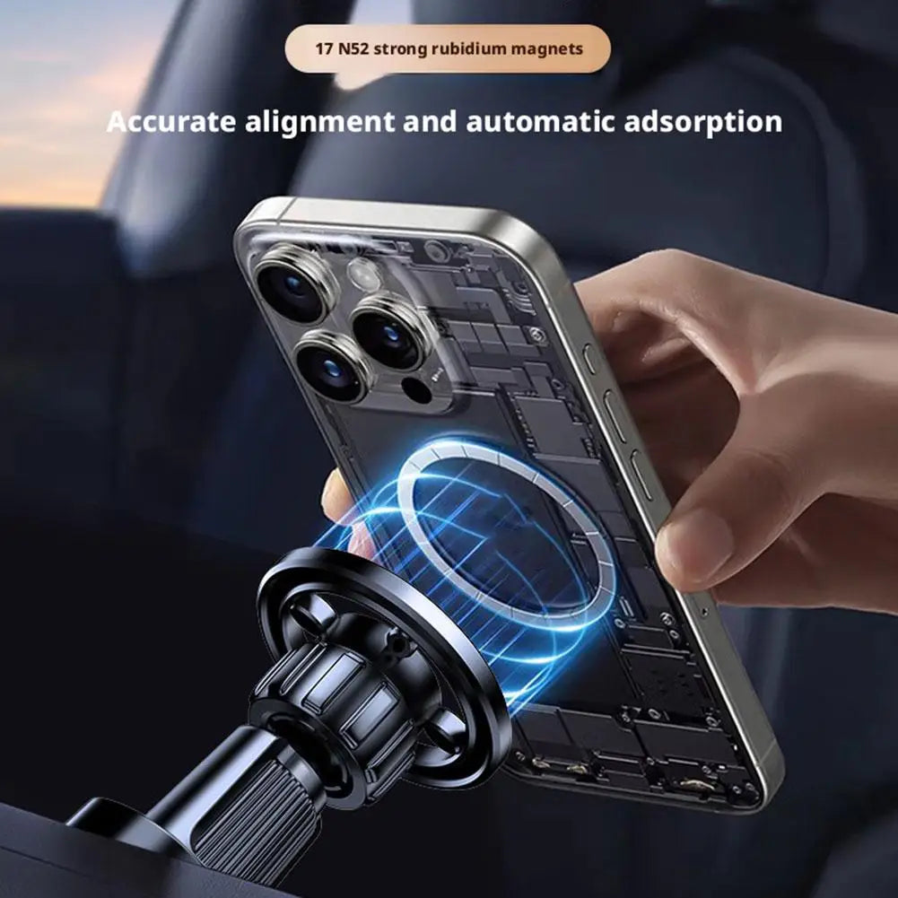 Magnetic Car Phone Holder Stand For Magsafe Car Mount Support GPS Mobile Bracket In Car For IPhone 15 14 13 12 Samsung Xiaomi Peaceful Pleasures Health and Wellness