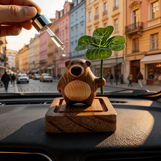 Cute Bear Wood Essential Oil Aroma Diffuser | Home & Car Decor Aromatherapy Diffuser Peaceful Pleasures Health and Wellness