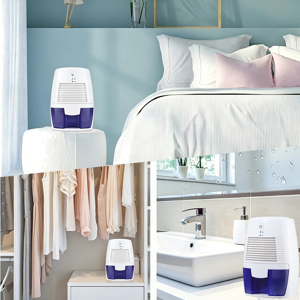 Home Dehumidifier Bedroom Mute Moisture Absorber Air Dryer Mini Humidity Dehumidifier for Bathroom Kitchen Clothes Desiccant Peaceful Pleasures Health and Wellness