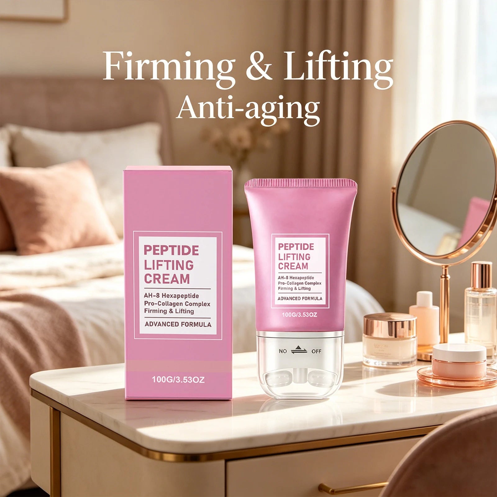 Neck Care Cream Firming & Lifting Skin Reduce Wrinkles Refreshing Texture Reducing Neck Wrinkles Roller Massage Easily Absorbed Peaceful Pleasures Health and Wellness