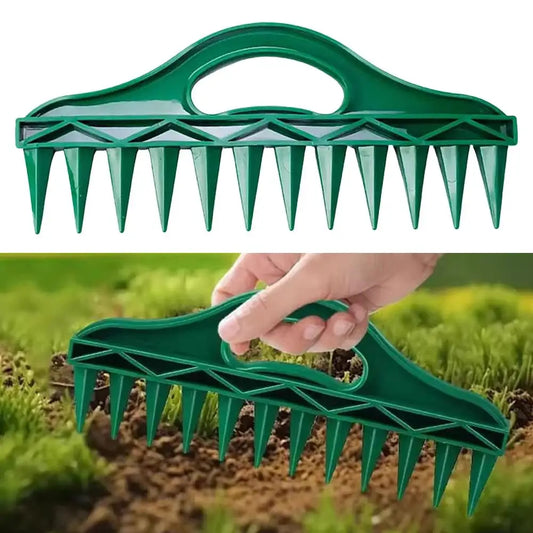 12-Hole Seed Spacer And Seeder Tool Garden Planting Template With Hole Dibber Efficient Soil Digger For Vegetable Flower Seeding Peaceful Pleasures Health and Wellness