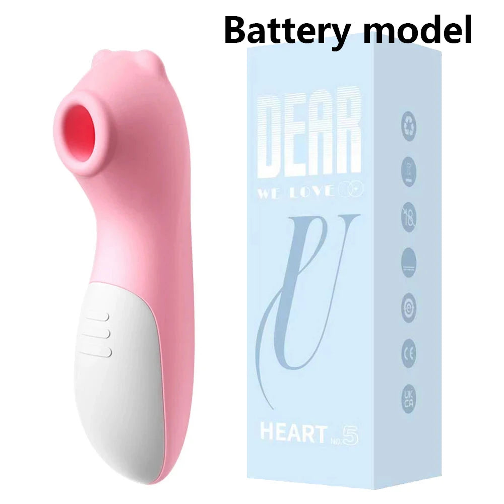 Whisper-Quiet for Women Powerful Suction Clitoral Stimulator – Oral Vacuum Vibrator with Nipple Massage for Intense Pleasure, Peaceful Pleasures Health and Wellness Battery model