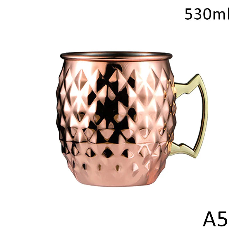 Hammered Stainless Steel Moscow Mule Mug 530ml | Bar Drinkware