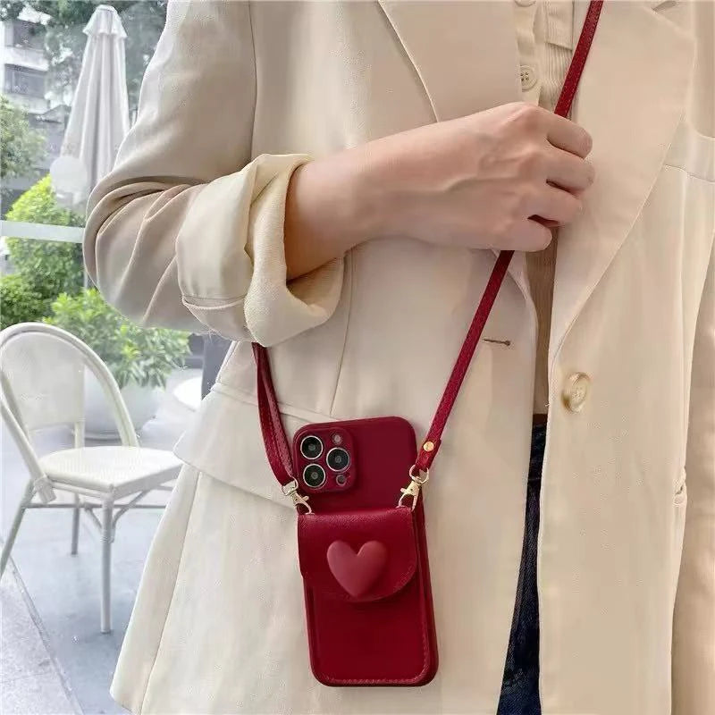 for iphone15 case for iphone case with card storage leather case for iphone17 pro max cases for iPhone wallet magsafe card phone Peaceful Pleasures Health and Wellness Red iPhone 14 Plus