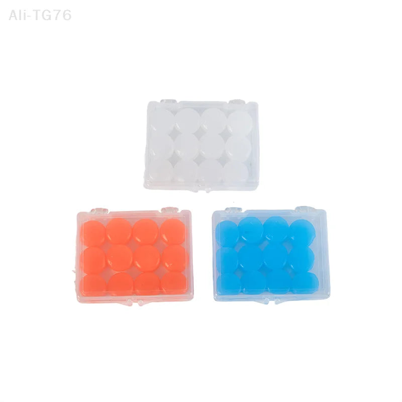 12-Pack Reusable Moldable Silicone Earplugs – Sleep, Swim & Study
