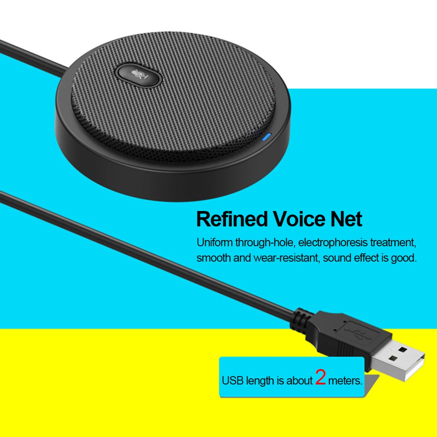 Arealer UM02 USB Omnidirectional Condenser Microphone for PC