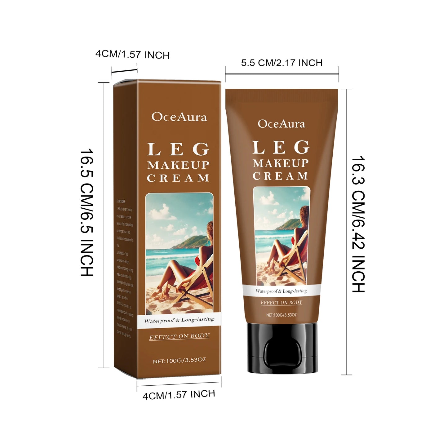 OceAura Body Tanning Cream 3 Shades – Concealer & Bronzer 100g