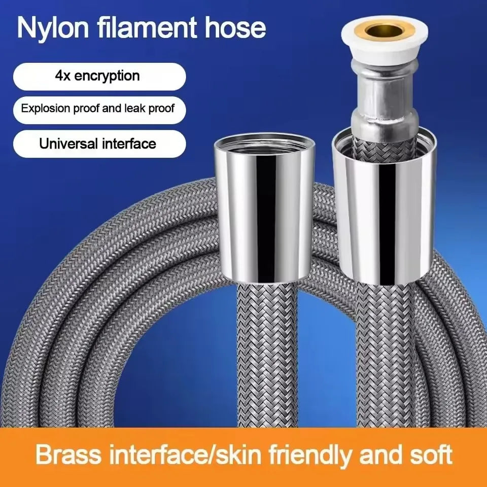 Flexible Nylon Shower Hose 1.5M & 2.0M | High Pressure G1/2