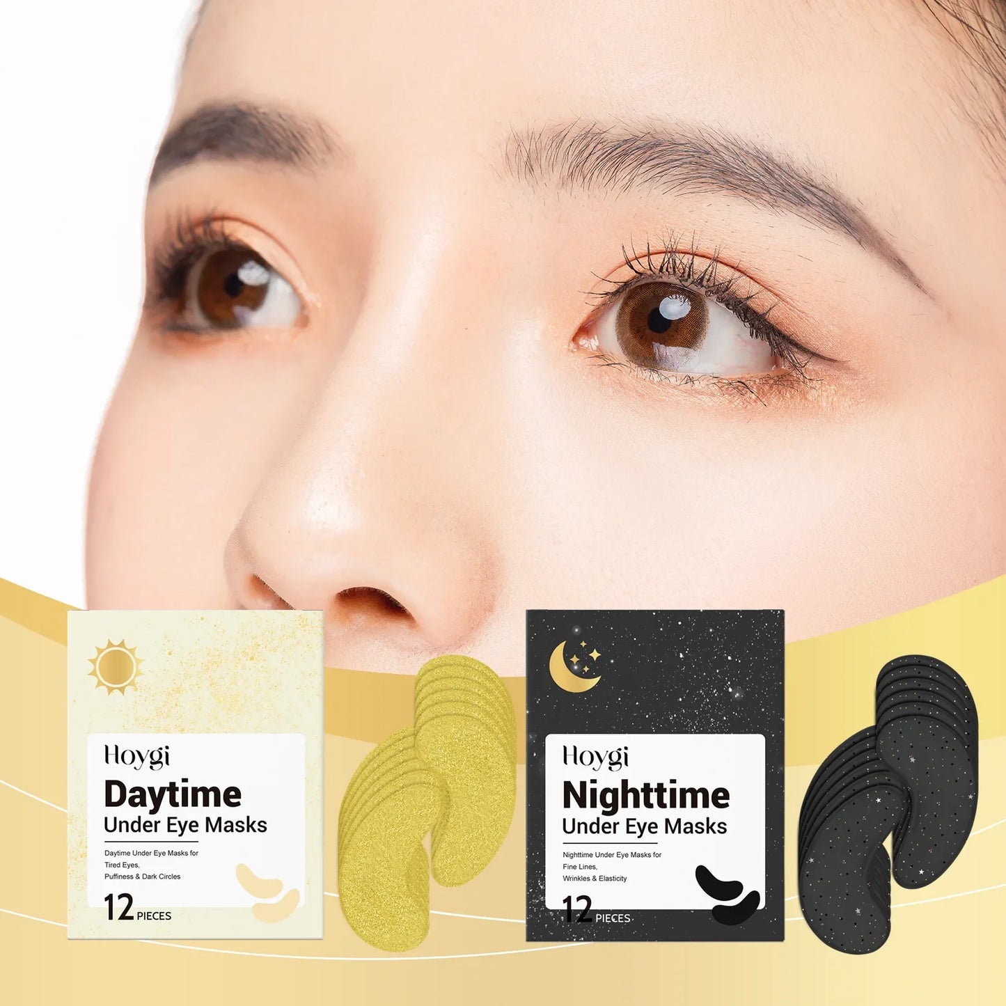 Hoygi Day & Night Under Eye Masks – Puffiness & Dark Circles