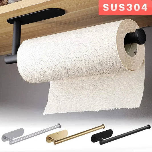 Adhesive Toilet Roll Holder | 304 Stainless Steel, No Drill Toilet Roll Holder Peaceful Pleasures Health and Wellness