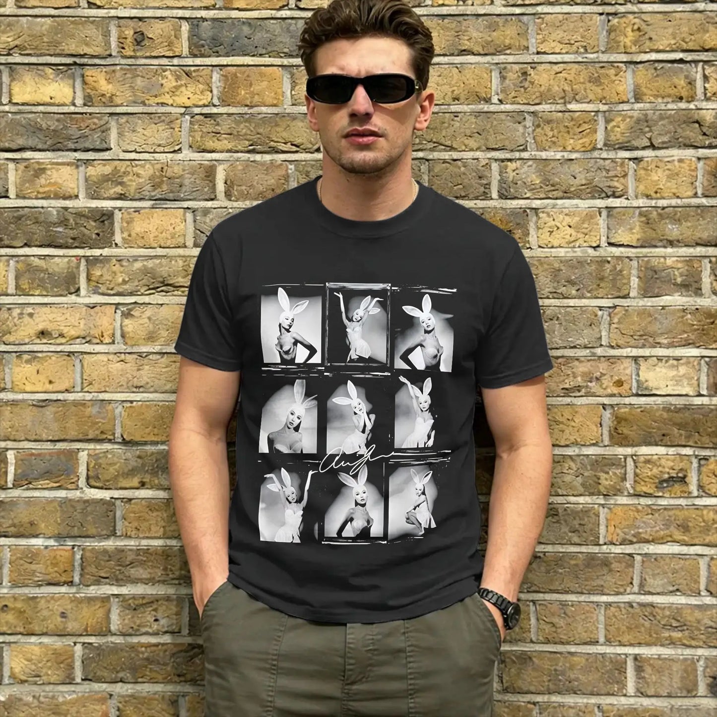 Arianas Album Dangerous Woman Men T Shirts Grande 2026 Novelty Tee Shirt Short Sleeve Crewneck T-Shirts Cotton Original Clothes Peaceful Pleasures Health and Wellness 1 6XL