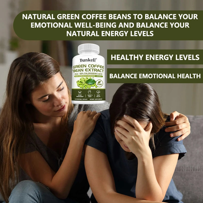 Green Coffee Bean Extract Capsules, Antioxidant, Support Metabolism & Daily Energy, Digestive & Cardiovascular Wellness Peaceful Pleasures Health and Wellness