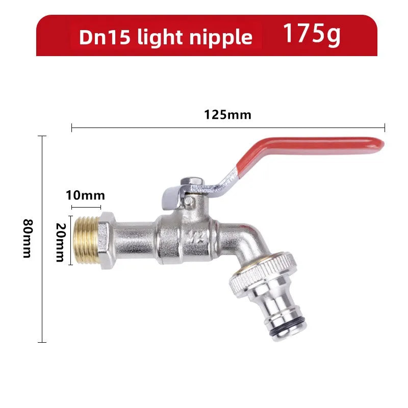 1/2" Brass IBC Tank Faucet | Antifreeze Garden Water Tap Valve