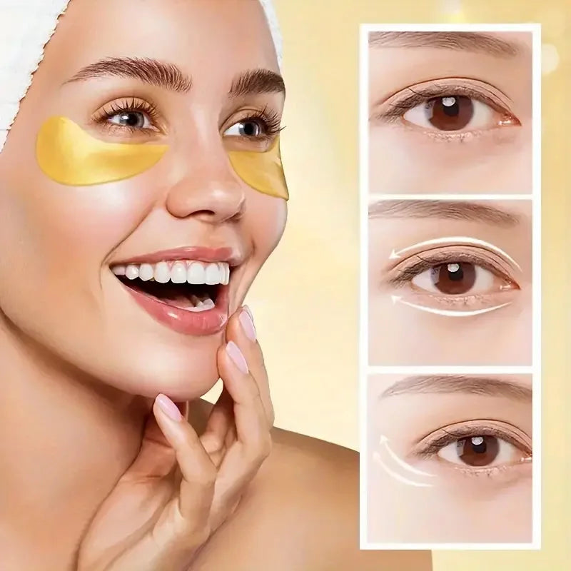 24K Gold Collagen Eye Mask – Firming & Moisturizing Patches 60pc