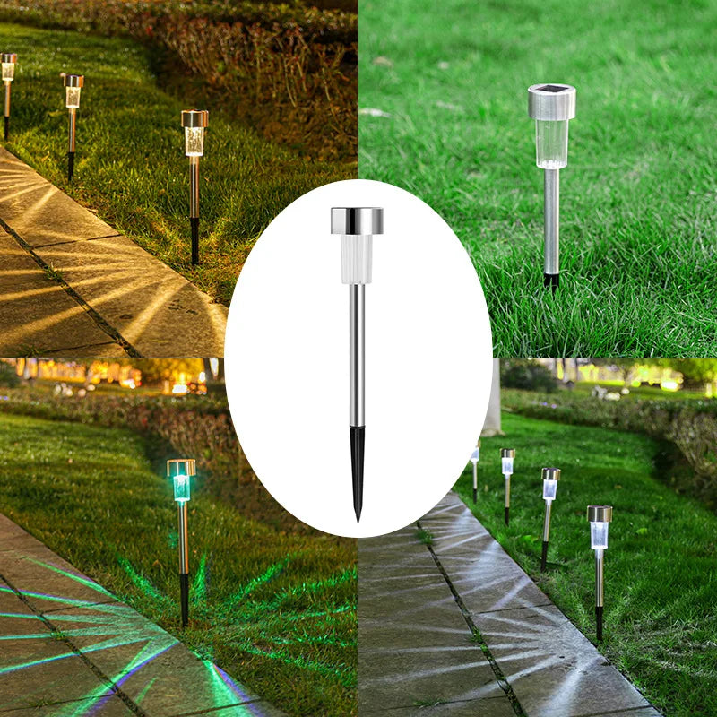 Solar Stainless Steel Pathway Lights | Waterproof Garden Stake