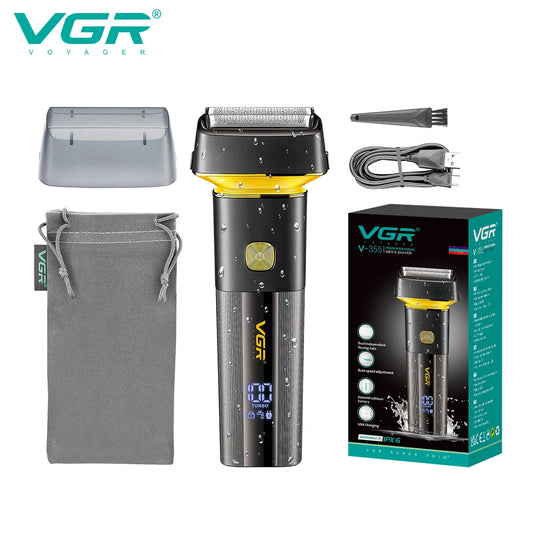 VGR 355 Pro 3D floating wet dry electric shaver for men, rechargeable facial electric shaver, washable hair trimmer Peaceful Pleasures Health and Wellness 355 usb