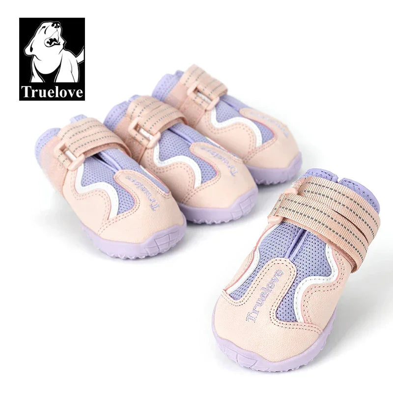 Truelove Breathable Dog Shoes with TPR Sole Flexible Protectable Soft Outsole Classic Outdoor Dog Boots All Breed 4Pcs TLS3962 Peaceful Pleasures Health and Wellness