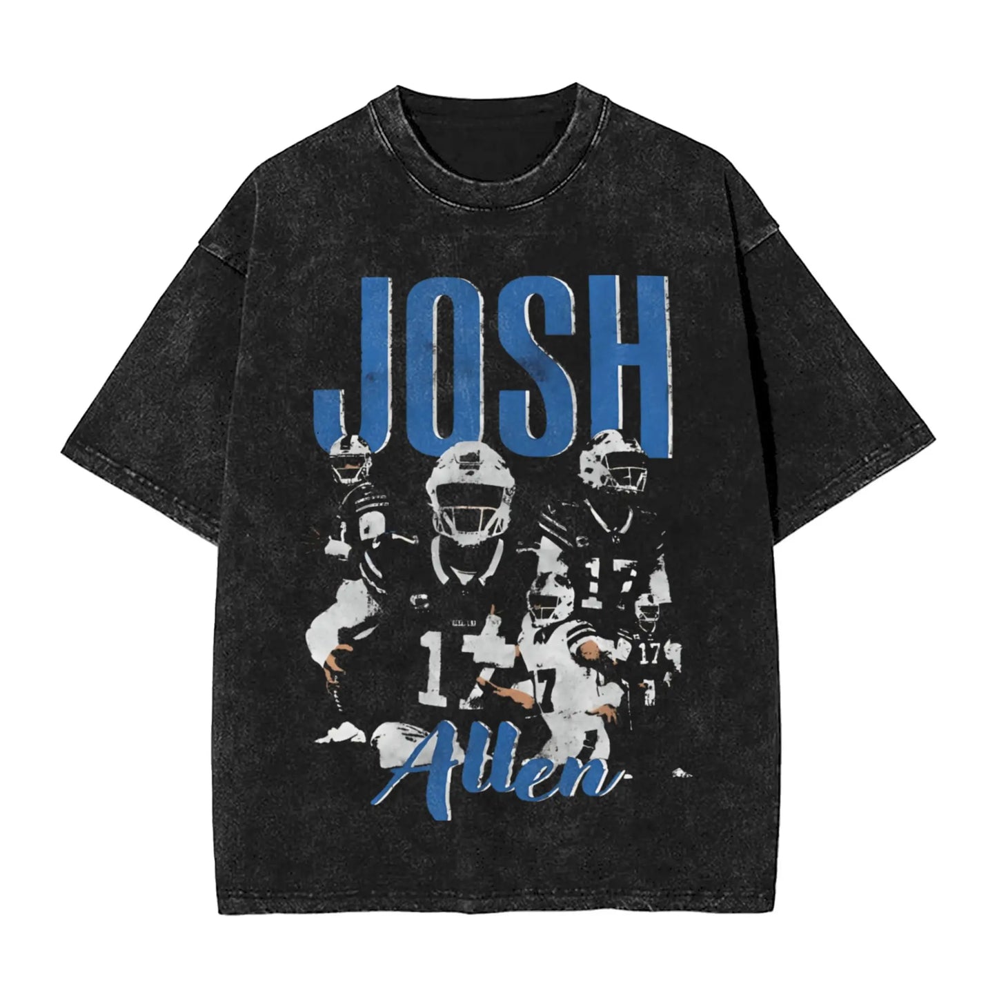 Josh Allen T Shirt Men Pure Cotton Novelty T-Shirts Round Neck Tees Short Sleeve Tops Gift Idea Peaceful Pleasures Health and Wellness 11 S