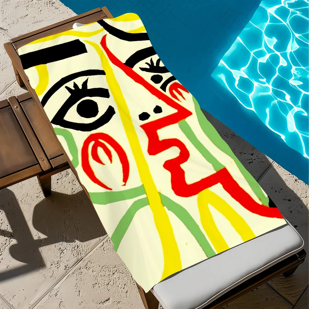 Pablo Picasso Art Quick-Dry Beach Towel | Pool, Gym & Travel Quick-Dry Beach Towel Peaceful Pleasures Health and Wellness z2 STJ40x70CM
