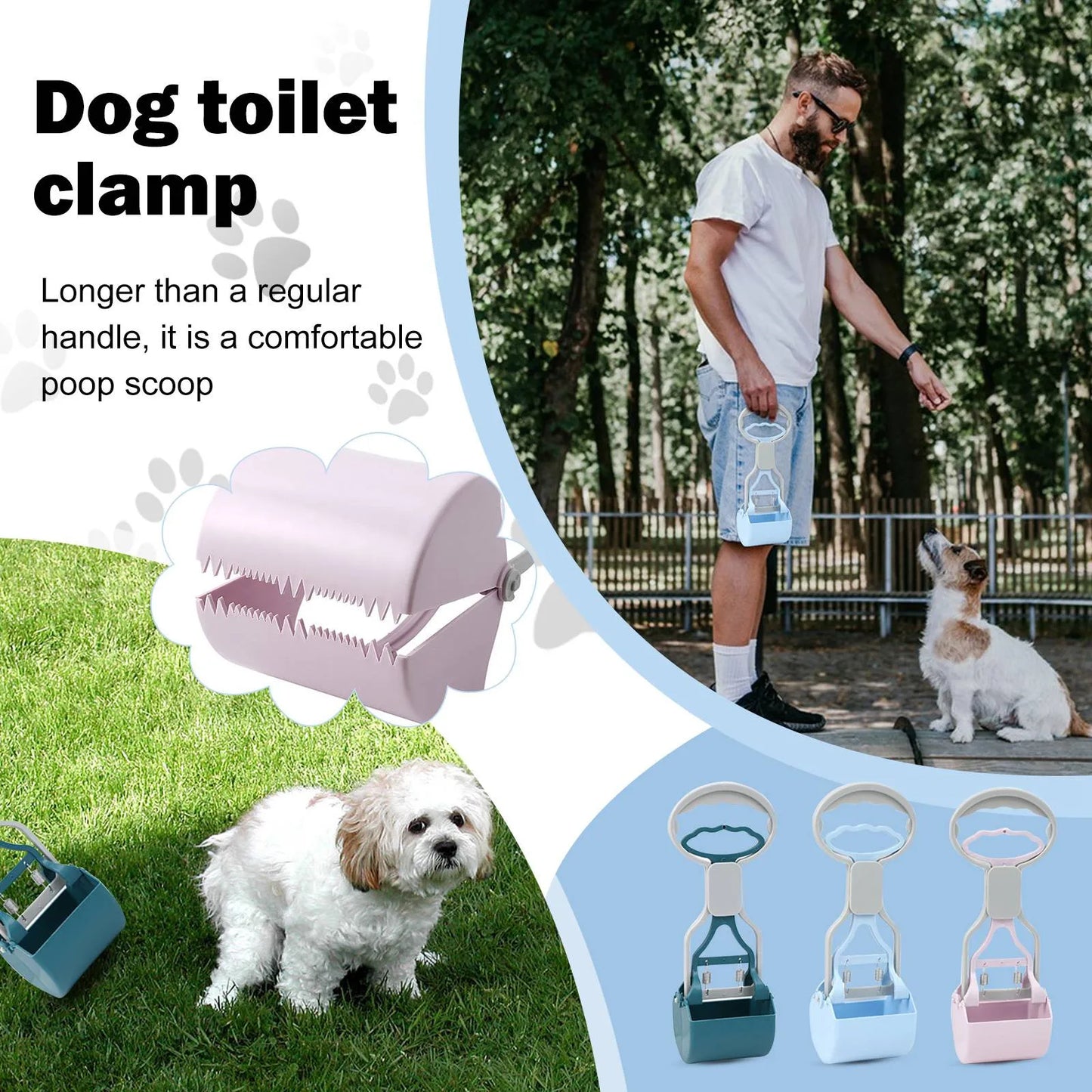 Large Size Pet Pooper Scooper with Long Handle Dog Poop Scoop Pet Supplies Easy to Use Comfortable Handle Dog Waste Disposal Peaceful Pleasures Health and Wellness