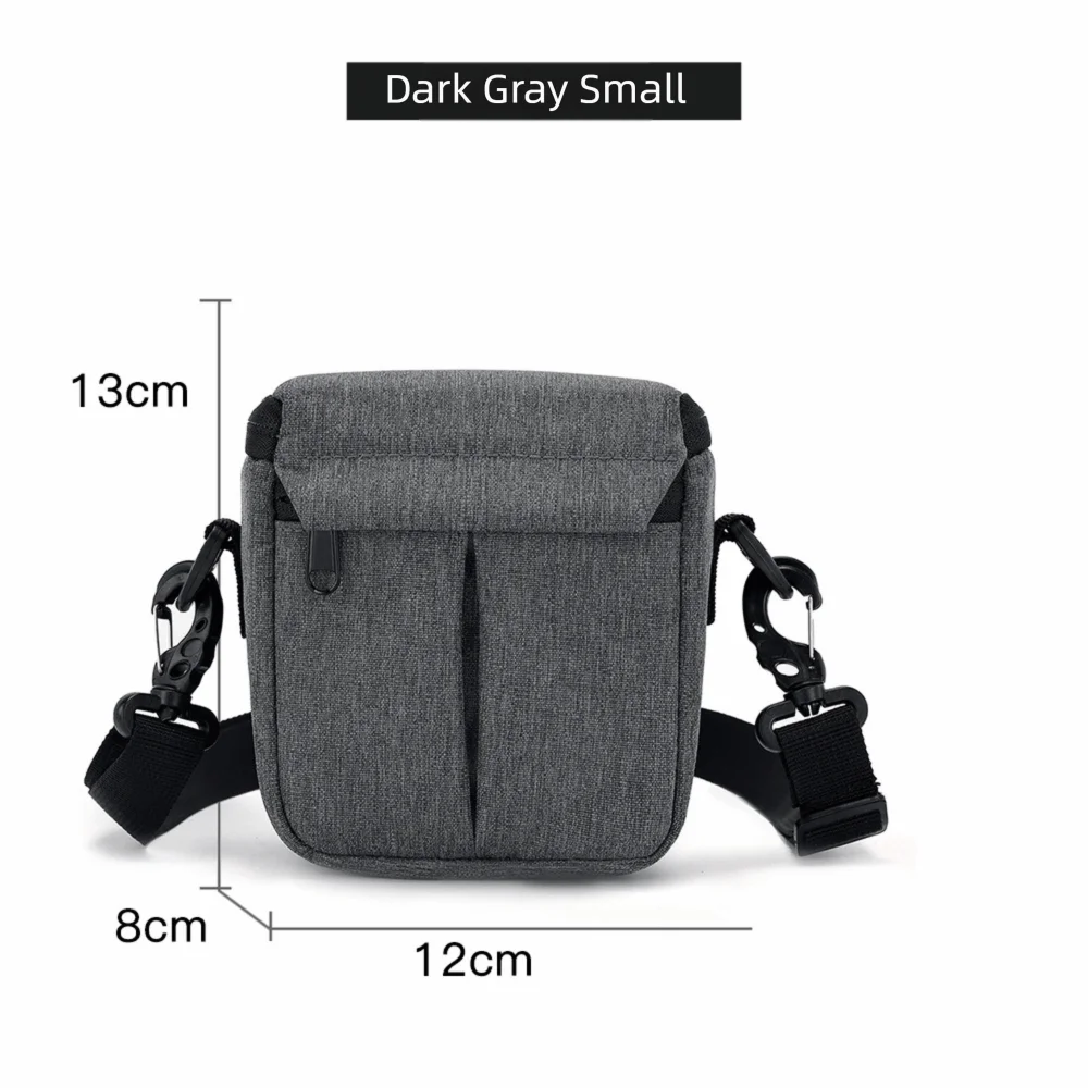 Durable Protective Bag Camera Bags Waist Pouch Single-Shoulder DSLR Pouch Lightweight Nylon Camera Lens Case Outdoor Travel Peaceful Pleasures Health and Wellness Dark grey small