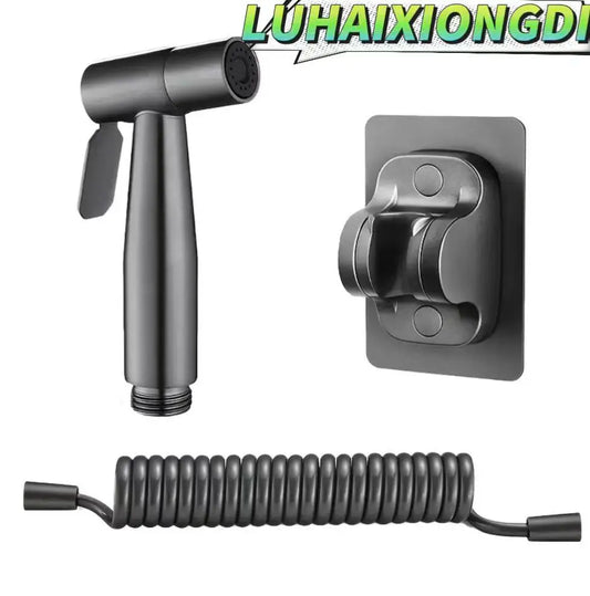 YANKE 3-Piece Stainless Steel Toilet Spray Gun & Nozzle Set Toilet Spray Gun Set Peaceful Pleasures Health and Wellness