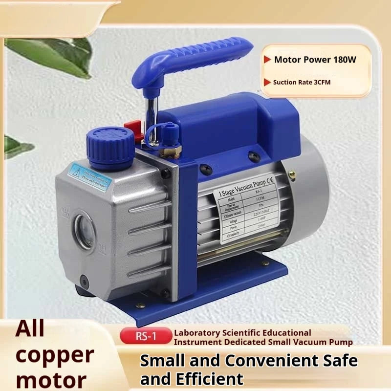 RS-1 Single-stage 1-liter 3CFM Vacuum Pump, Refrigeration Maintenance Pump VALUE Refrigerant 220V Universal AC Vacuum Pump Peaceful Pleasures Health and Wellness
