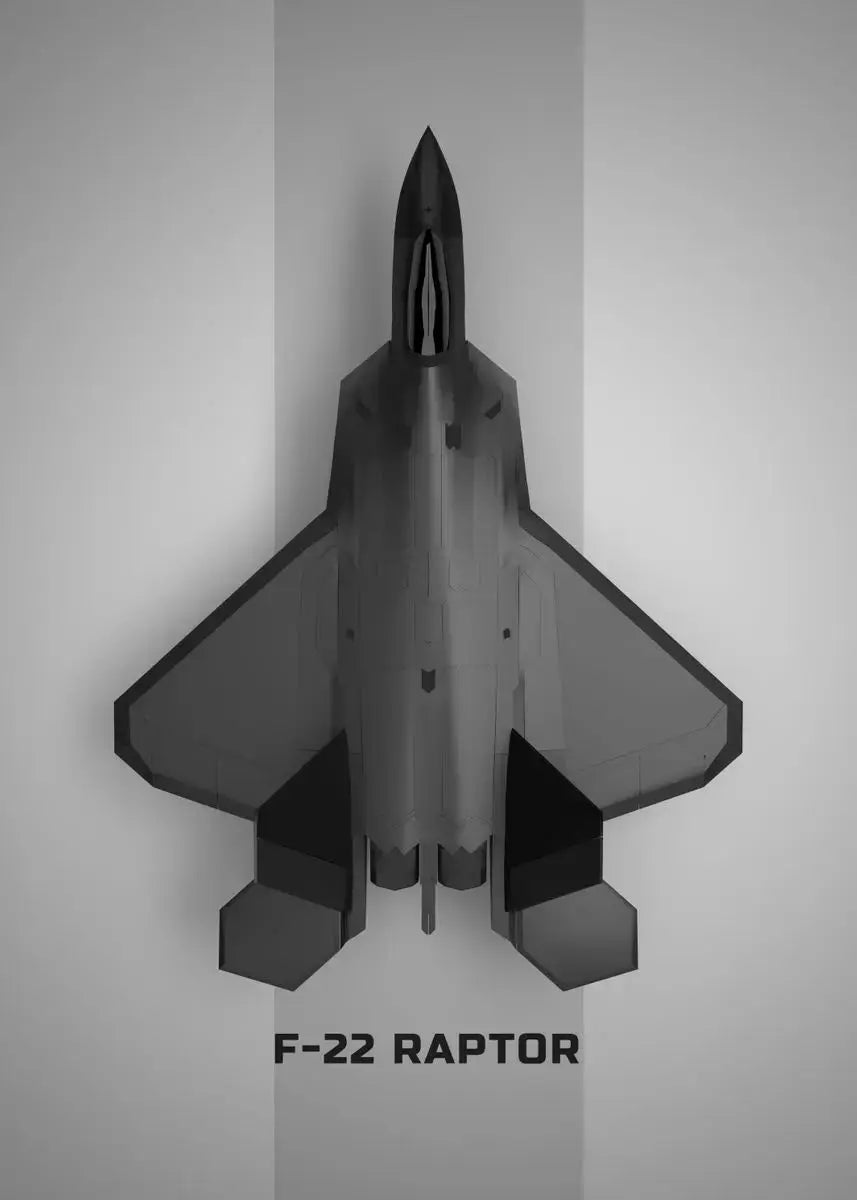 Military Aircraft Canvas Wall Art – F-22 Raptor, Rafale Poster