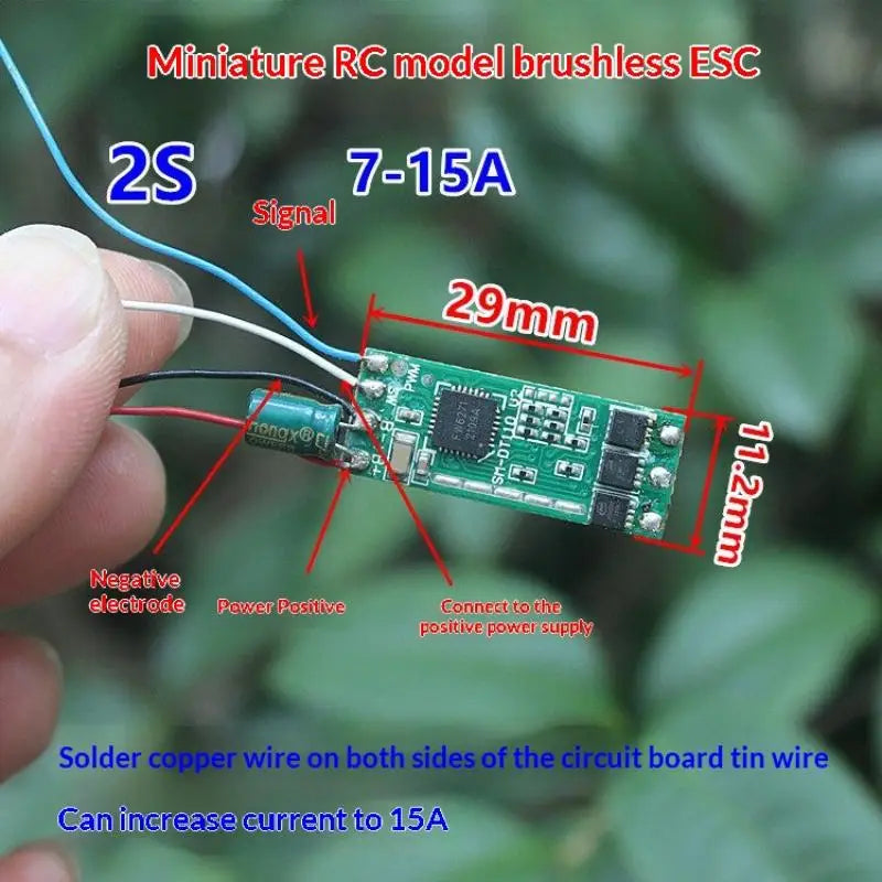 New 1Pcs Brushless Electric Regulator Module Plastic Mini 2S 7A-15A Brushless Motor Driver Board Aircraft Model Peaceful Pleasures Health and Wellness