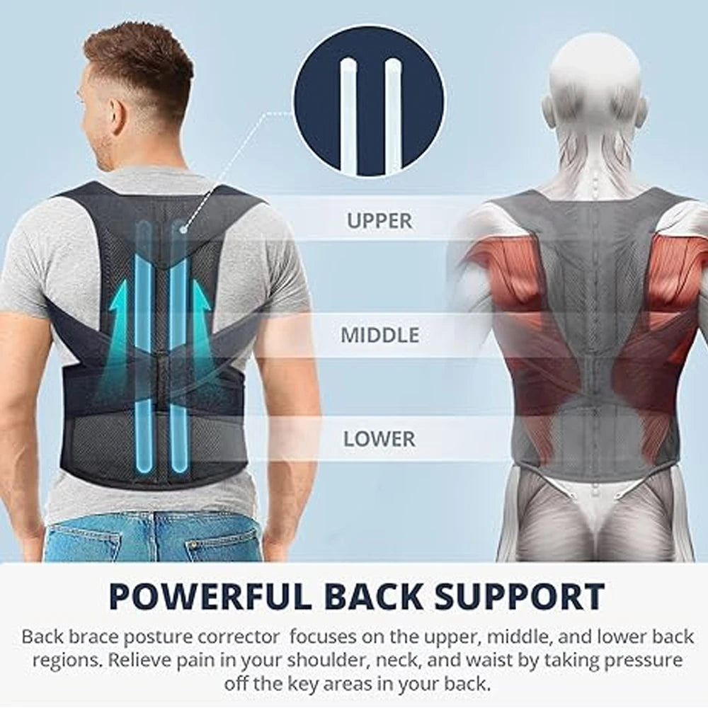 Adjustable Posture Corrector Brace – Back & Lumbar Support Posture Corrector Brace Peaceful Pleasures Health and Wellness