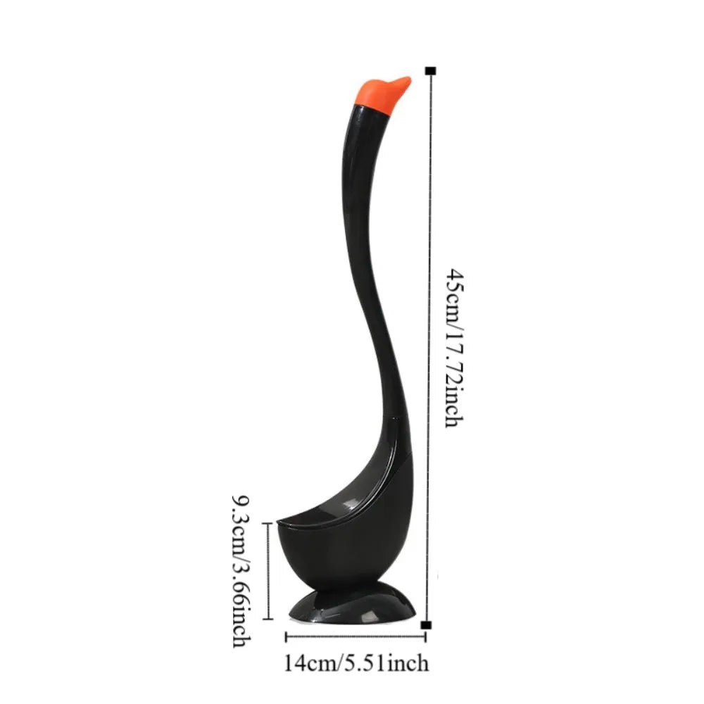Swan Toilet Brush Plastic Household Toilet Cleaning Tool Set Cute and Creative No Blind Spots Cleaning Long-handled Toilet Brush Peaceful Pleasures Health and Wellness