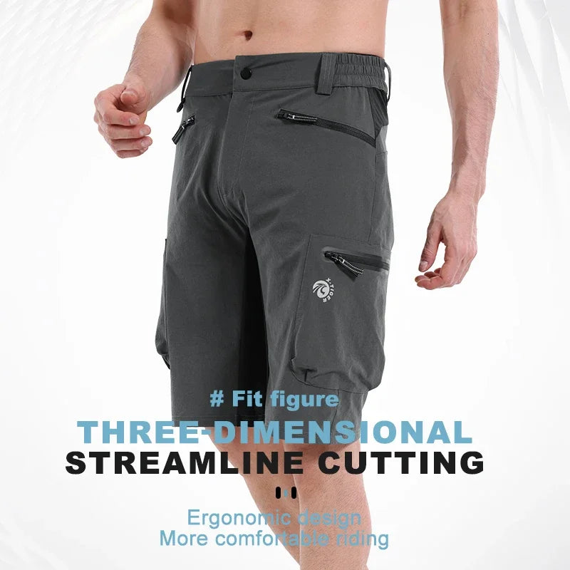 X-TIGER Men's MTB Cycling Shorts – Waterproof, Multi-Pocket