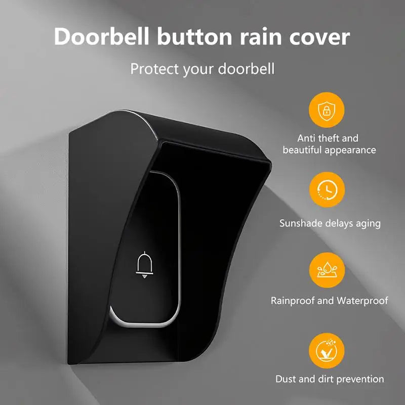 New 1/2/3PCS Waterproof Guard Cover Rainproof Case Plastic Rain Protector Outdoor Wireless Doorbell Cover Peaceful Pleasures Health and Wellness
