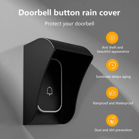 New 1/2/3PCS Waterproof Guard Cover Rainproof Case Plastic Rain Protector Outdoor Wireless Doorbell Cover Peaceful Pleasures Health and Wellness
