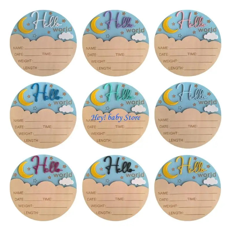 Baby Welcome Sign Nursery Decoration – Moon Charm Keepsake
