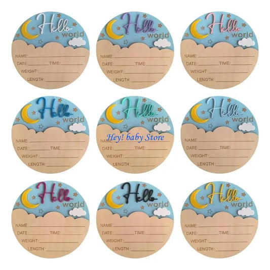 Baby Welcome Sign Nursery Decoration – Moon Charm Keepsake Baby Announcement Sign Peaceful Pleasures Health and Wellness